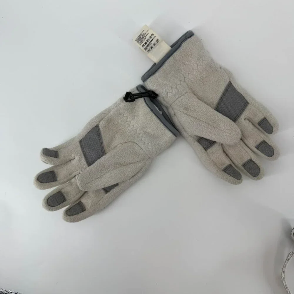 The North Face Girls Fleece Gloves Gray Winter VG Youth Cold Weather